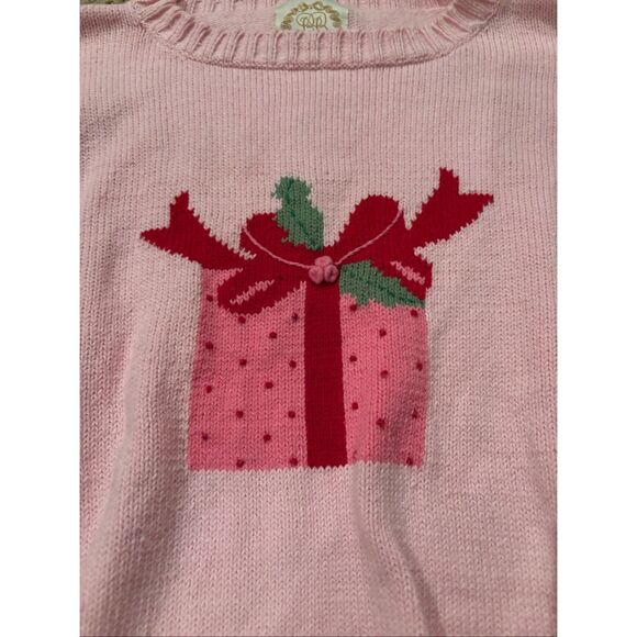 The Beaufort Bonnet Company Isabelle's Intarsia Sweater in Palm Beach Pink with - Picture 2 of 3